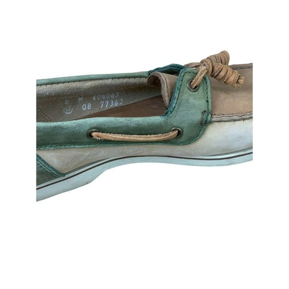 TIMBERLAND Brown AND Green SUEDE TOP-SIDER DECK BOAT SHOES WOMENS Size 8 M FLATS - Picture 12 of 12